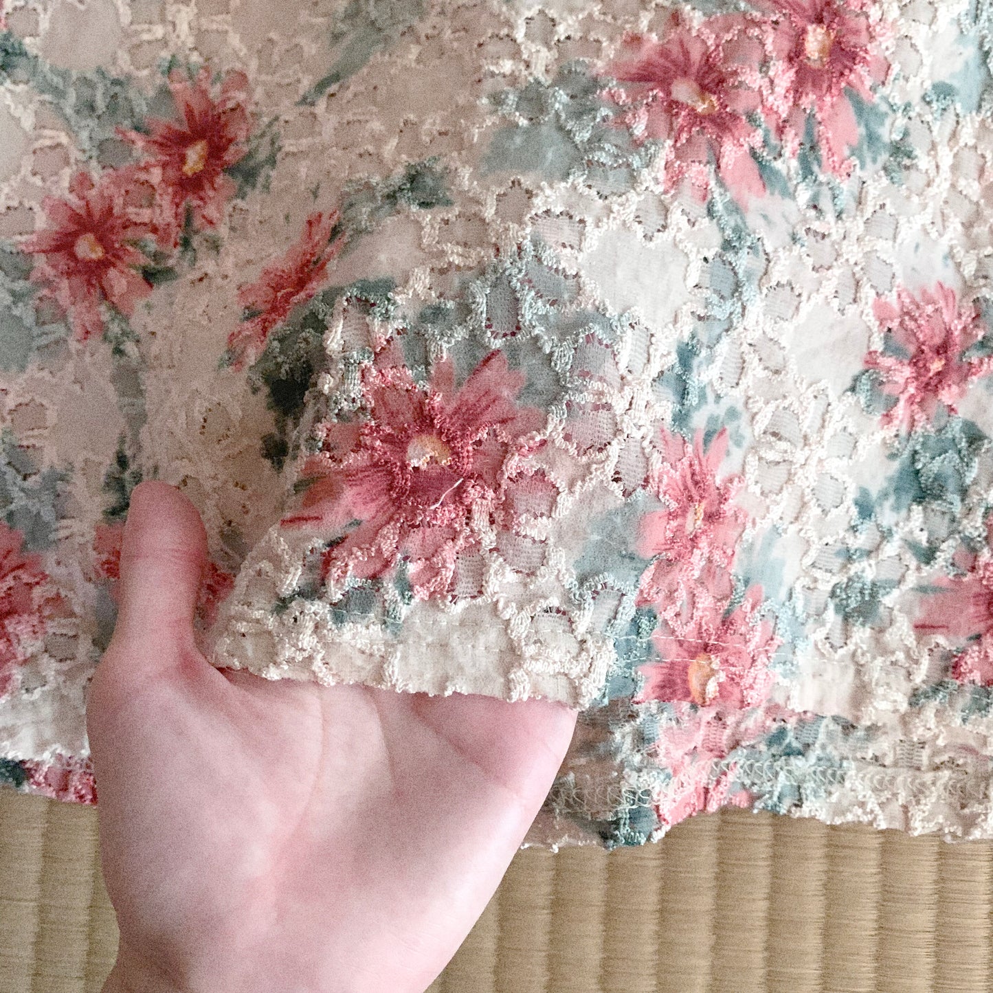 flower patterned T tops