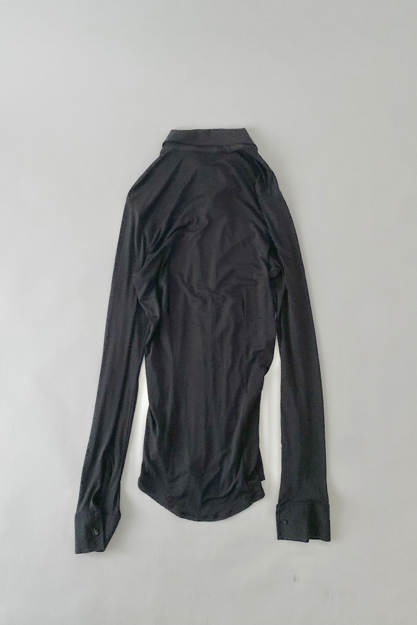 Italy black over sized long shirt