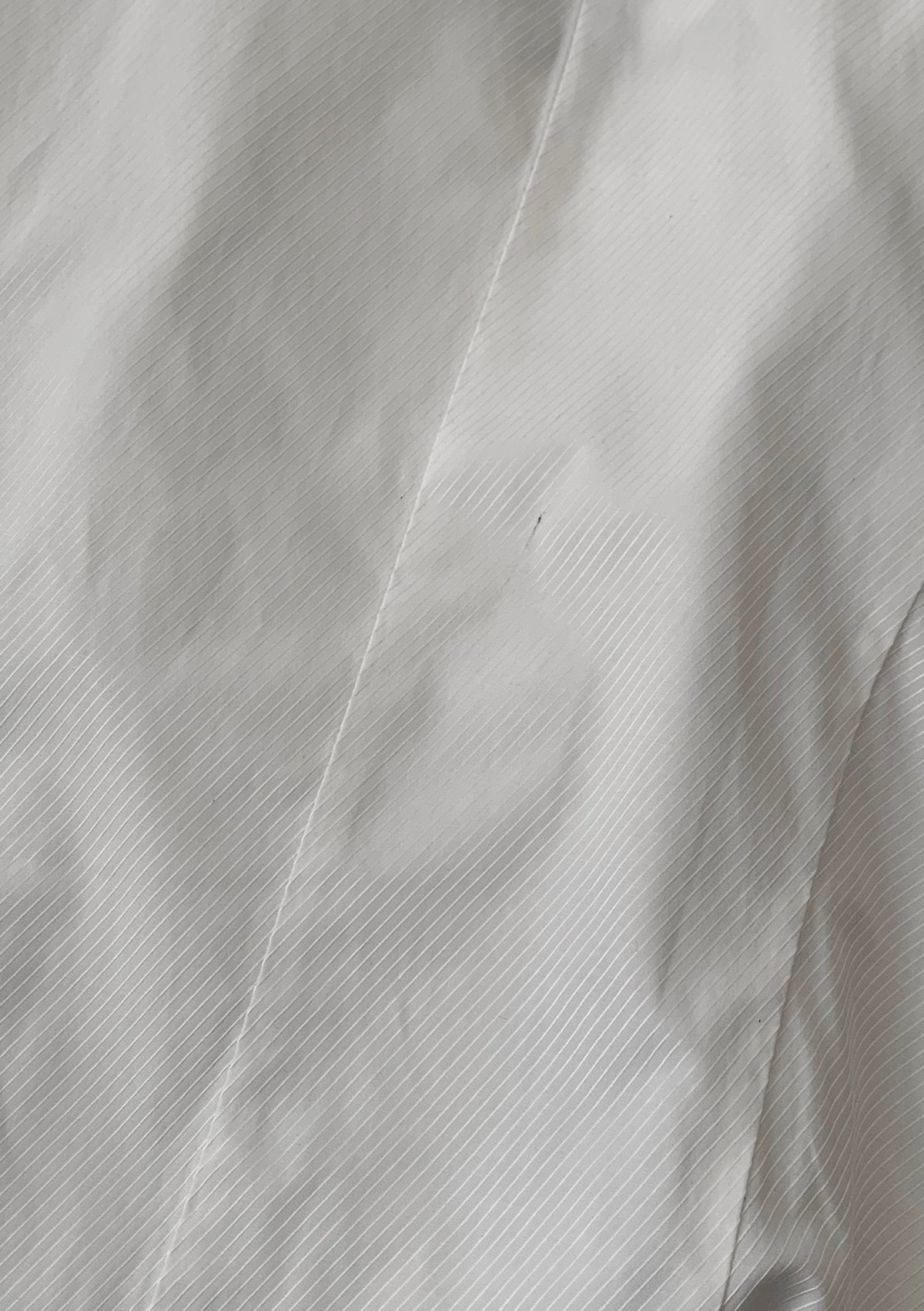 white pinstripe frill blouse