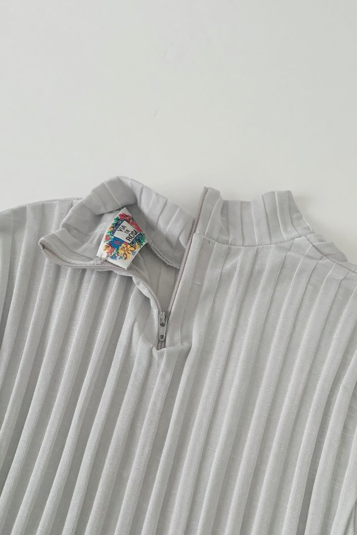 blue silver stripe tops