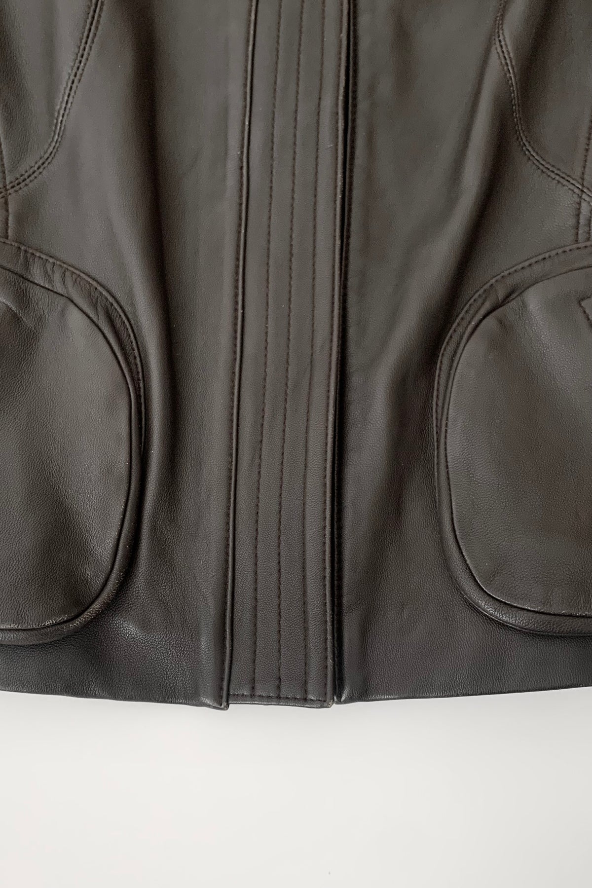 dark brown lamb leather jacket