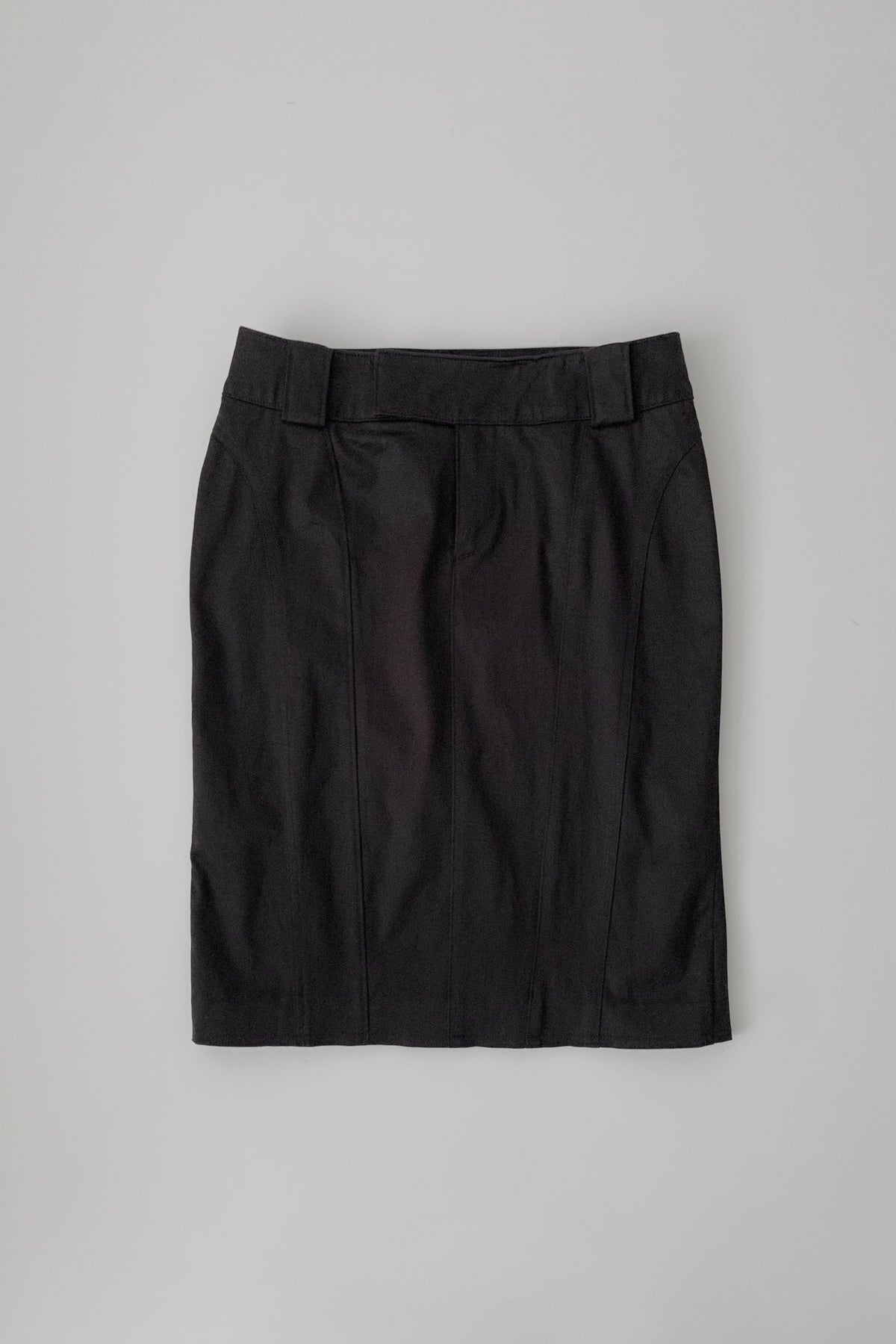 black tight mini skirt