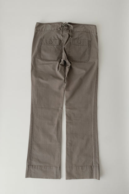 charcoalg gray waist design pants