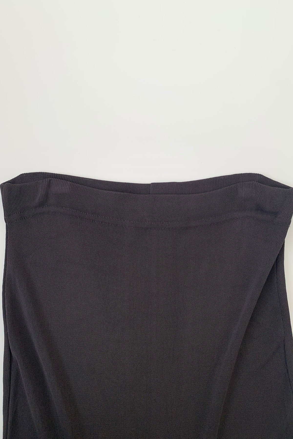 Italy charcoal gray knit long skirt