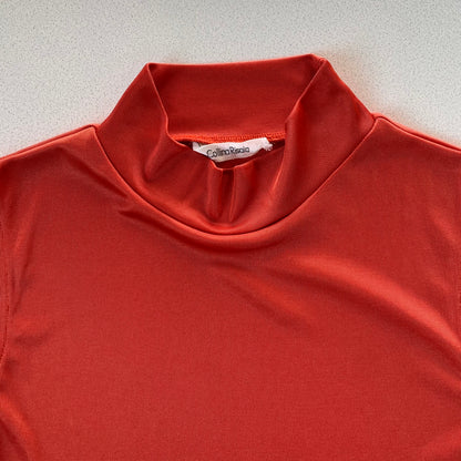 red shirring vest