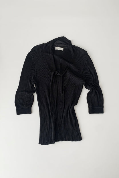 black rib tie design tops