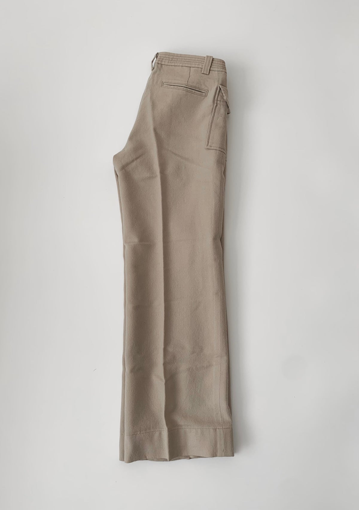 yellow beige wool pants