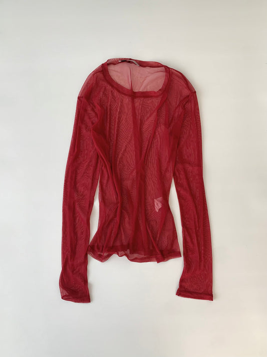 France red sheer tops