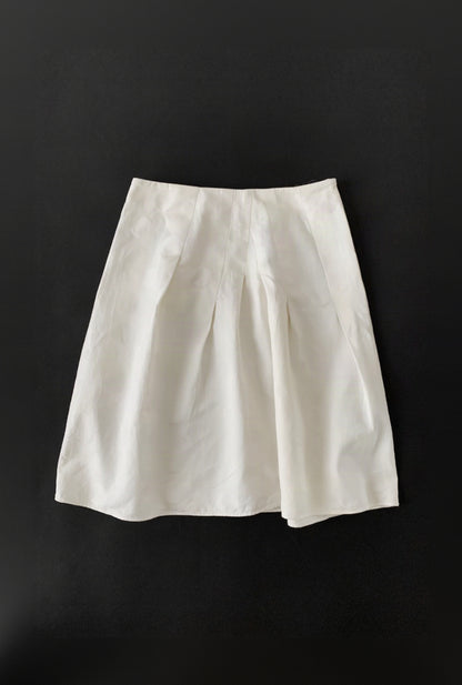 Italy white dot flare skirt