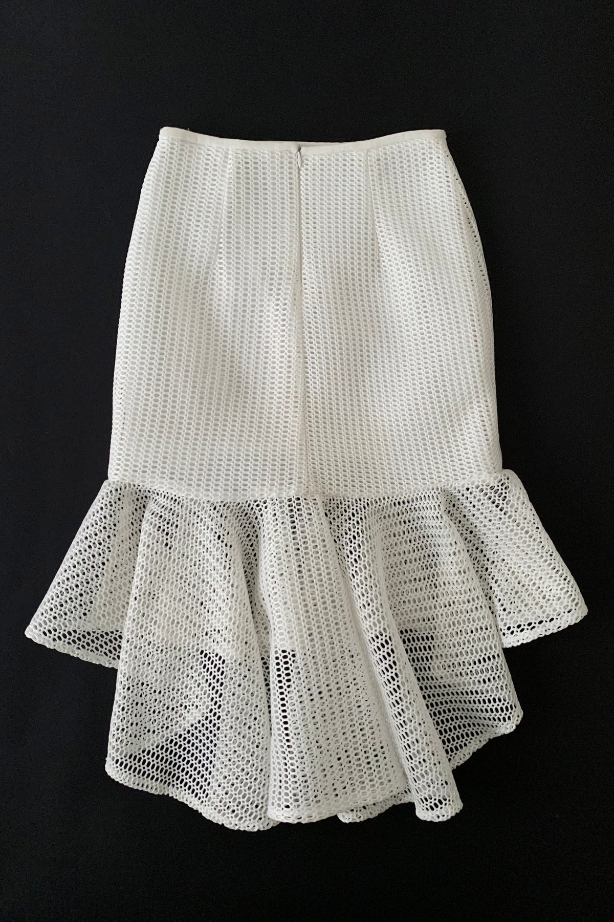 white mesh mermaid skirt