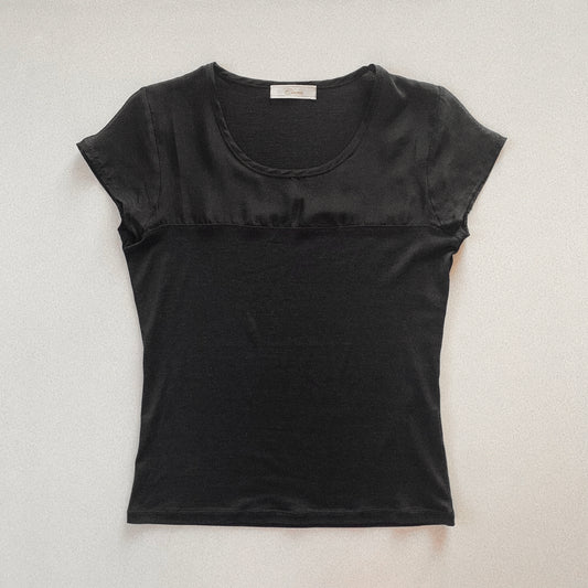 black semi-sheer tops