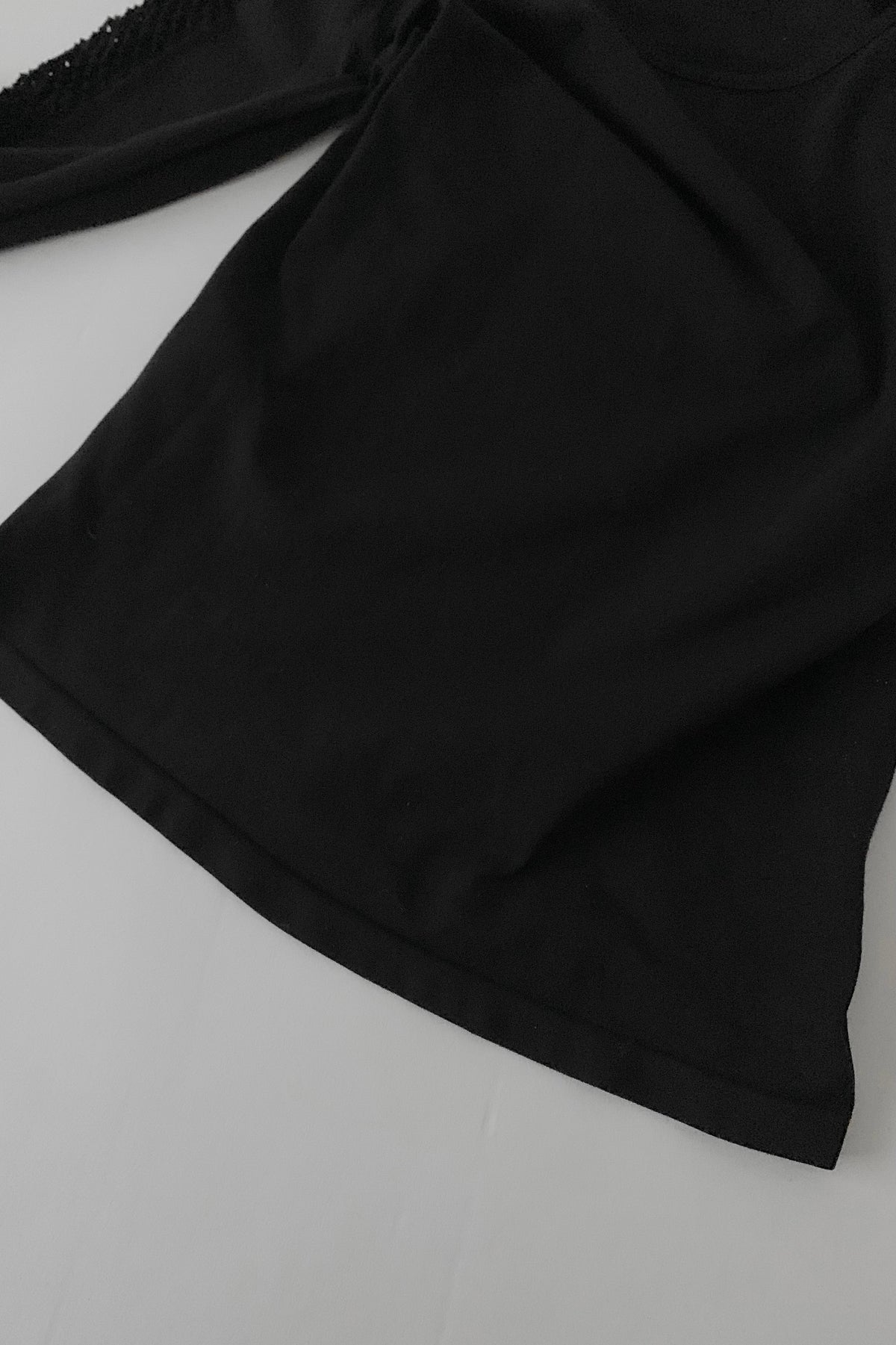 DKNY black mesh long sleeves