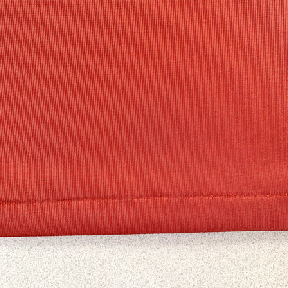 red shirring vest
