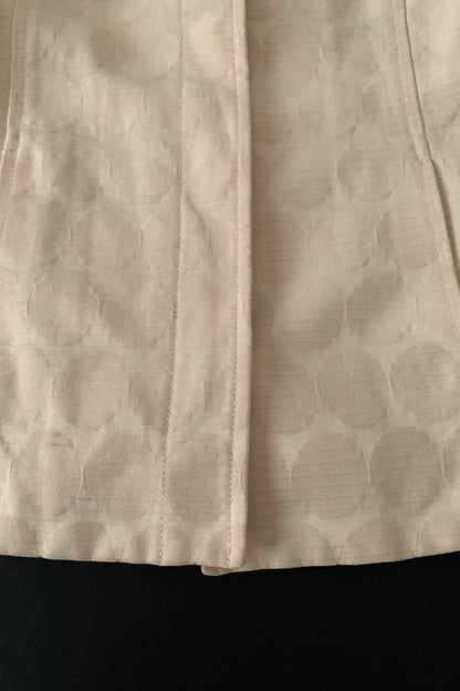 pale beige dot high neck jacket