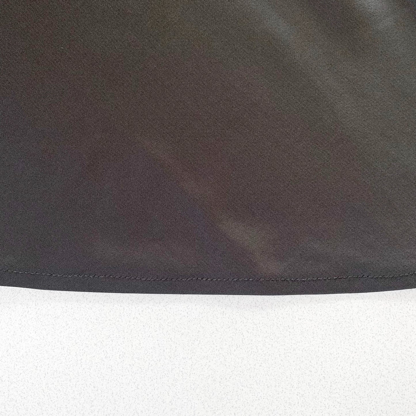 black satin flare long skirt