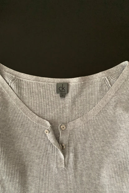 Calvin Klein gray rib cotton tops