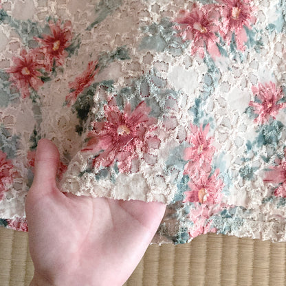 flower patterned T tops