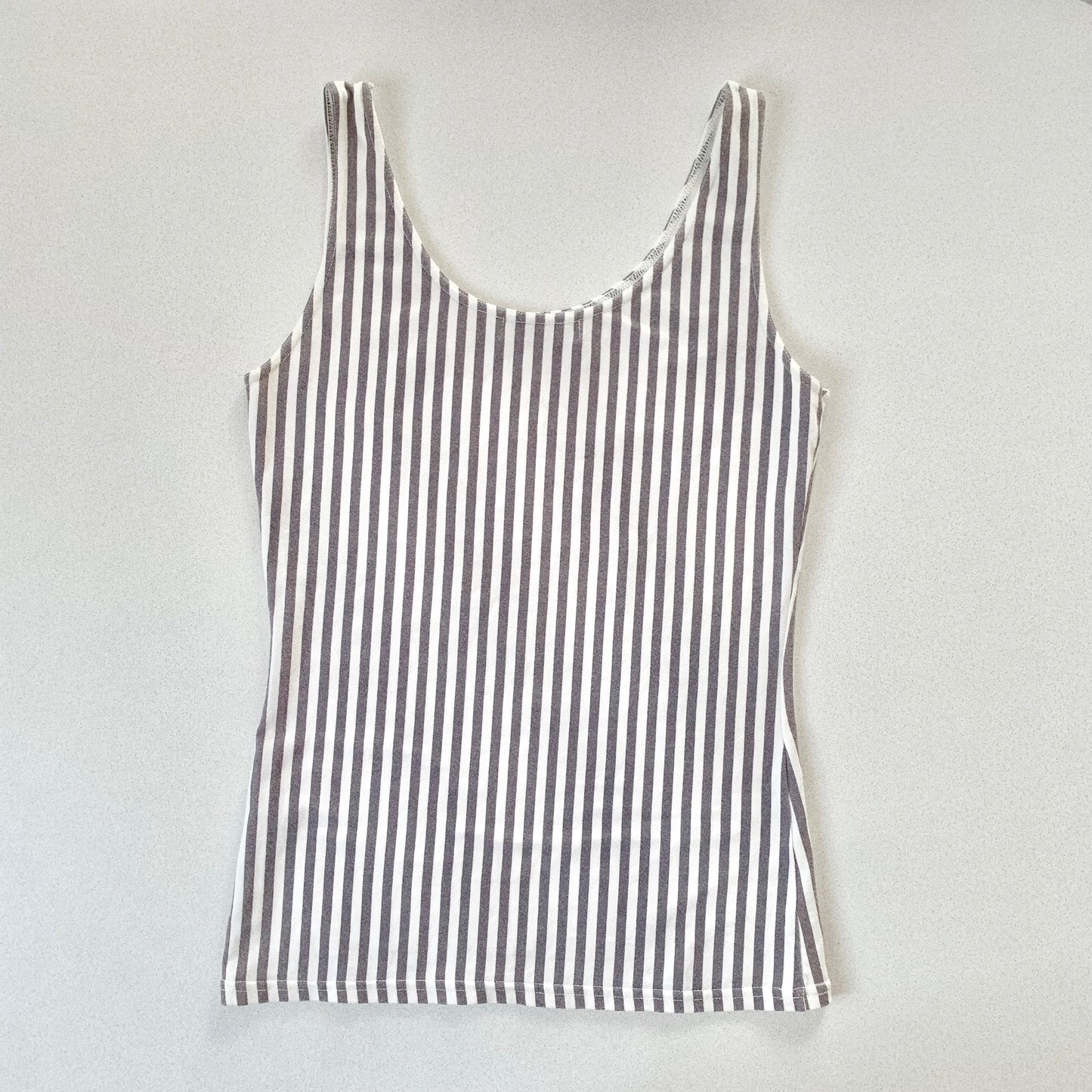 Calvin Klein purple stripe tops