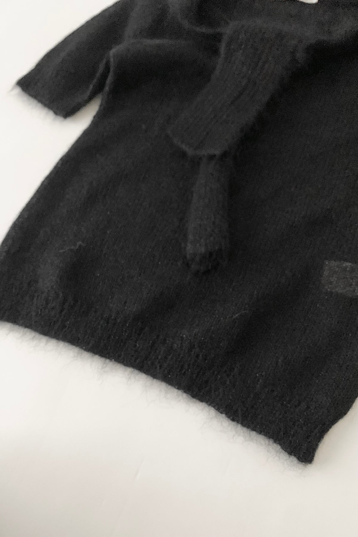 black mohair ensemble knit
