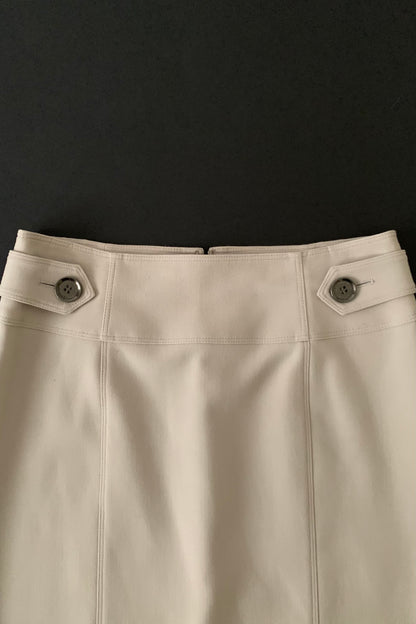 Burberry light beige side buttons skirt
