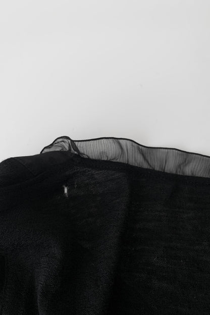 black waist mark wool blouse