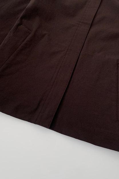 dark brown zip light jacket