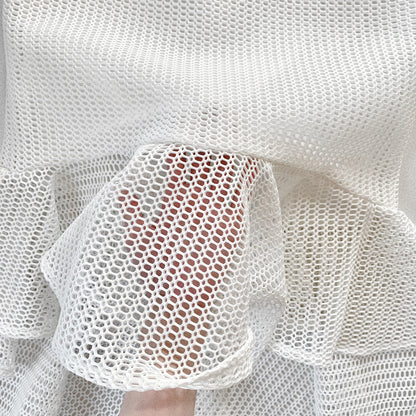 white mesh mermaid skirt