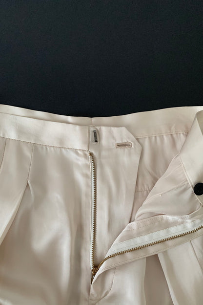 TOGA cream satin zip up pants