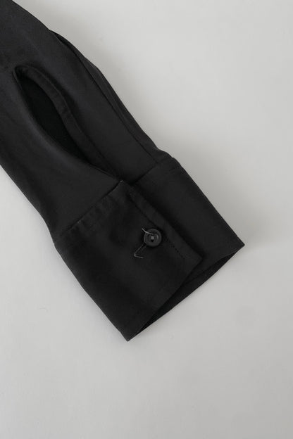 Italy black over sized long shirt