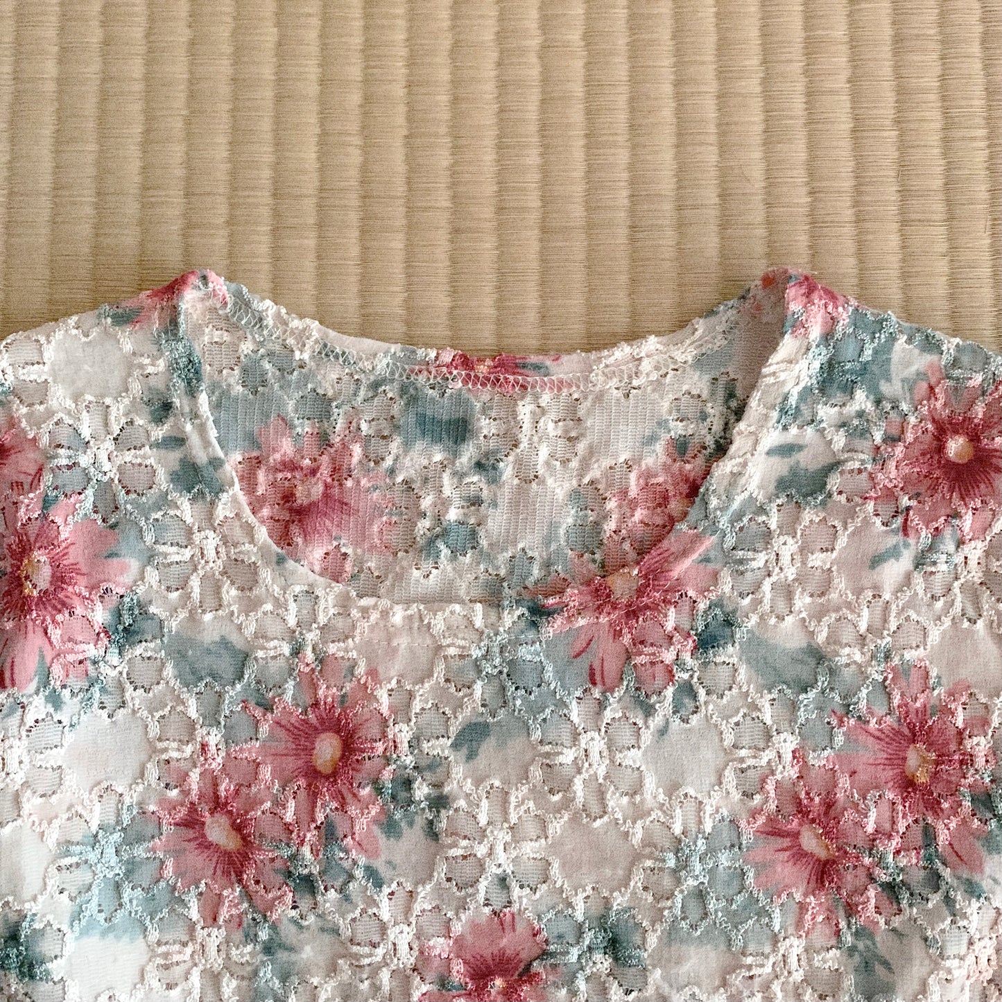flower patterned T tops