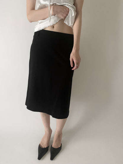 agnes b. black pocket cotton skirt