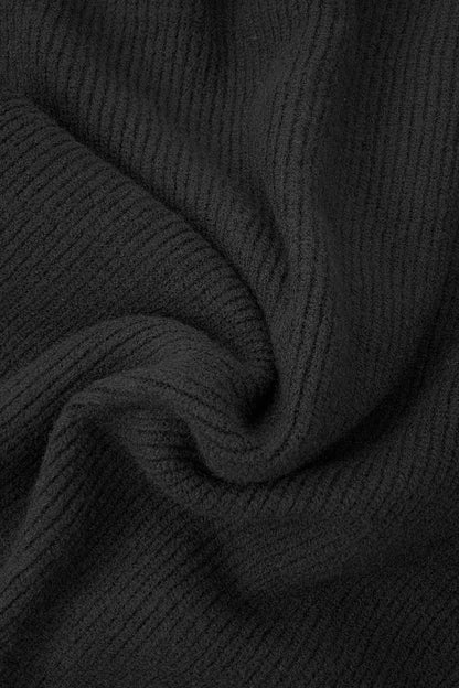 black big buttons over sized knit