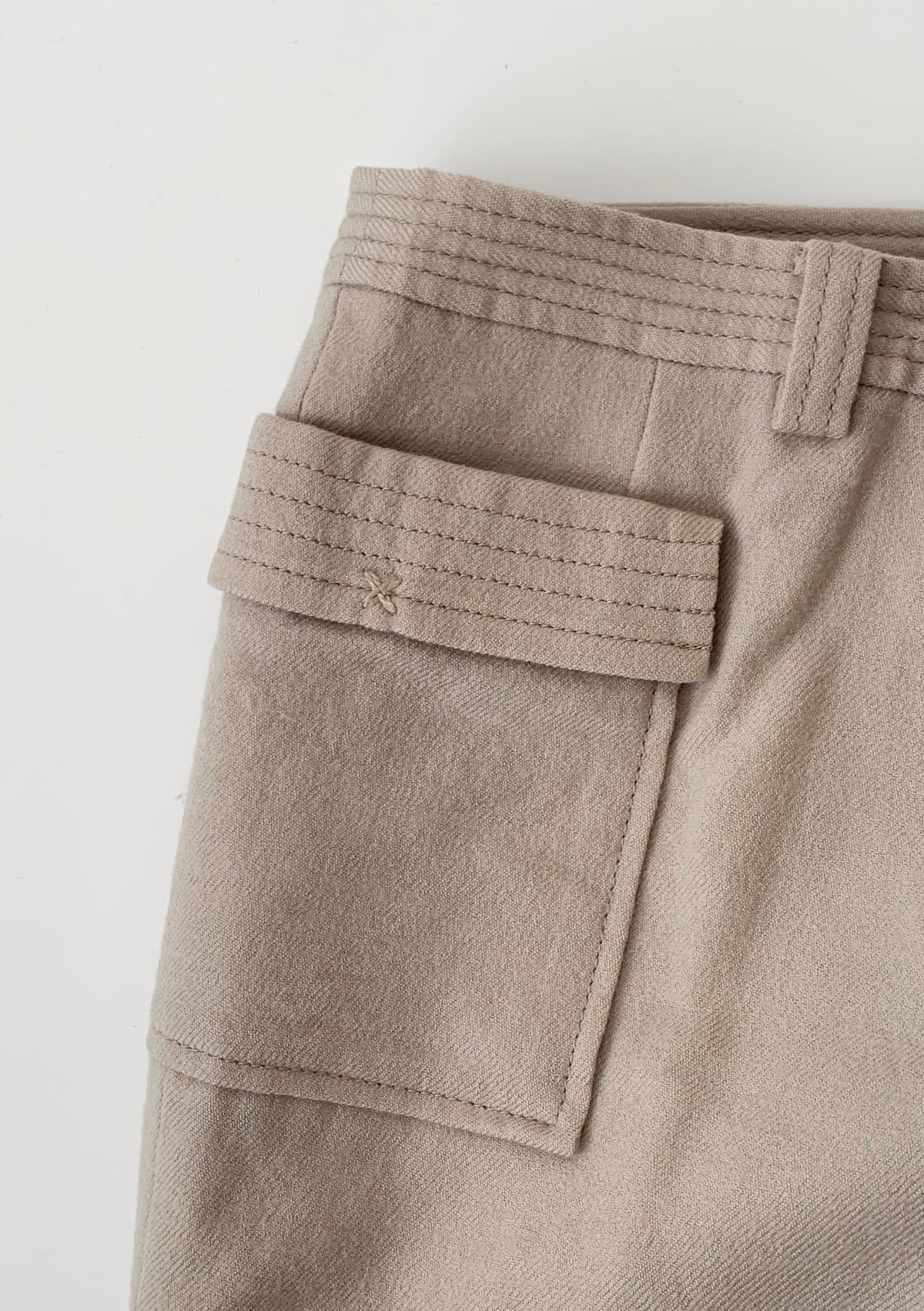 yellow beige wool pants