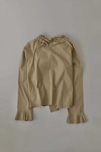 beige rose corsage  cardigan