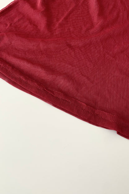 France red sheer tops