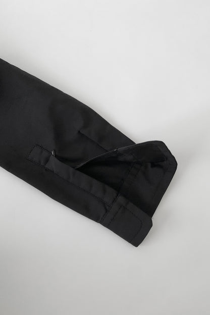 Italy black zip nylon jacket