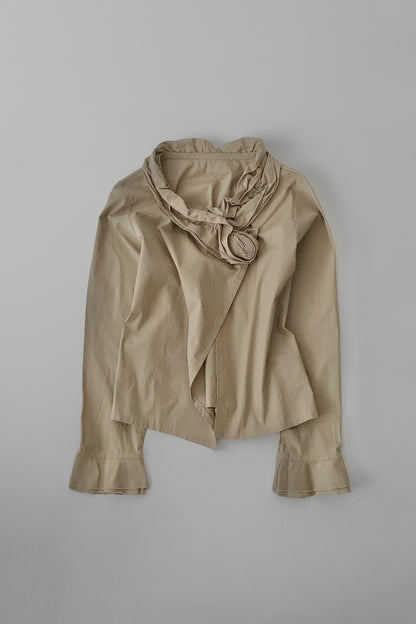 beige rose corsage  cardigan