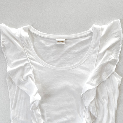 DIESEL white frill tunic