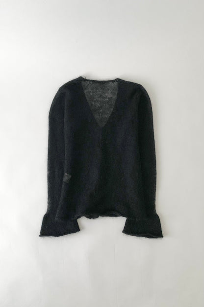 black mohair ensemble knit