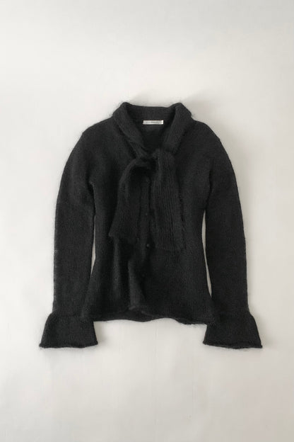 black mohair ensemble knit