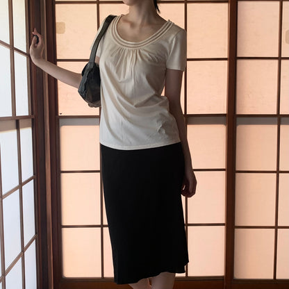 Burberry ivory neck design T tops