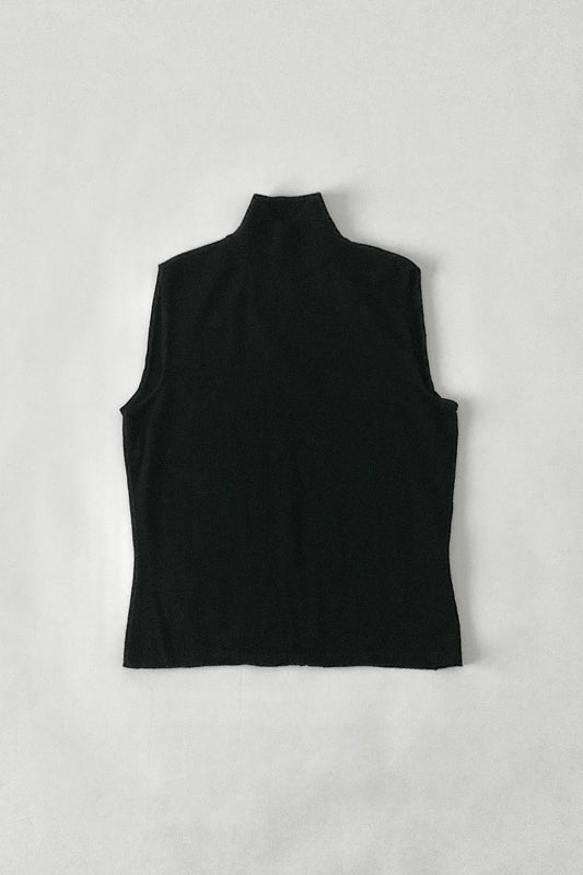 Italy black wool vest