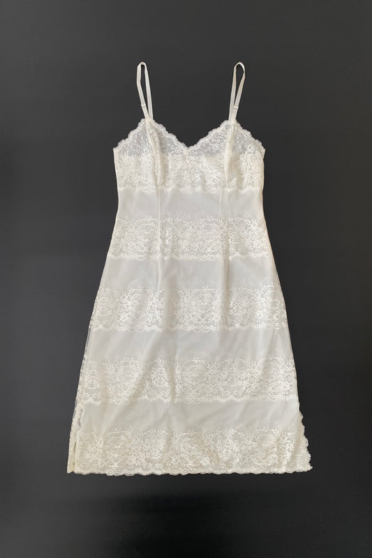 usa ivory lace see-through dress