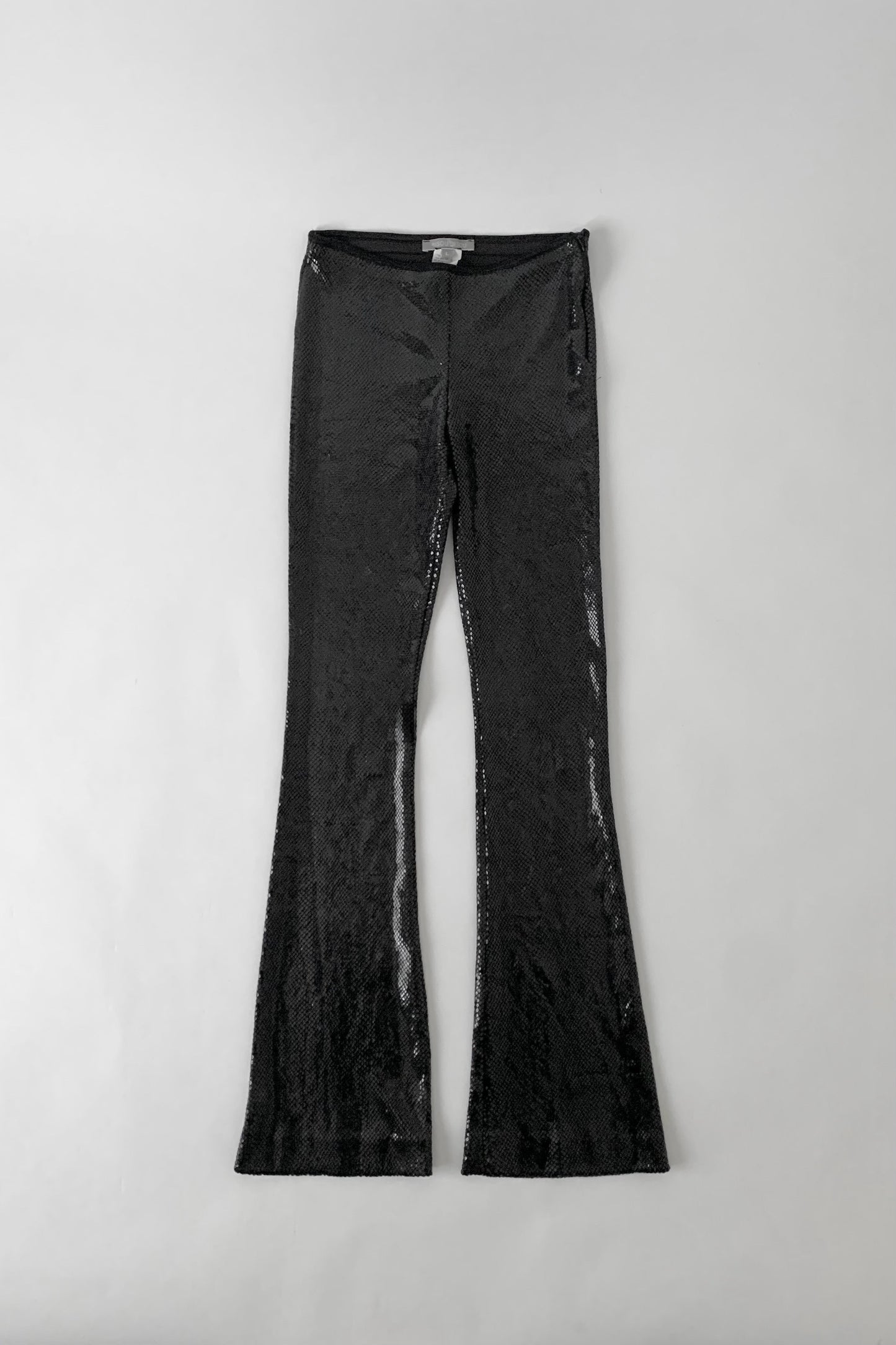 France black snake skin pants