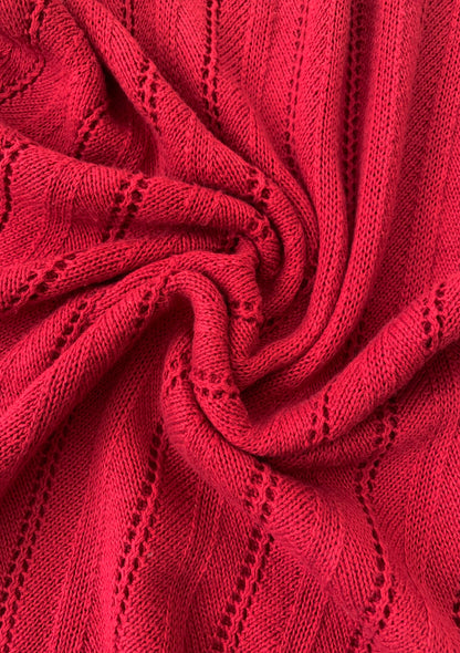 agnes b. red crochet cotton dress