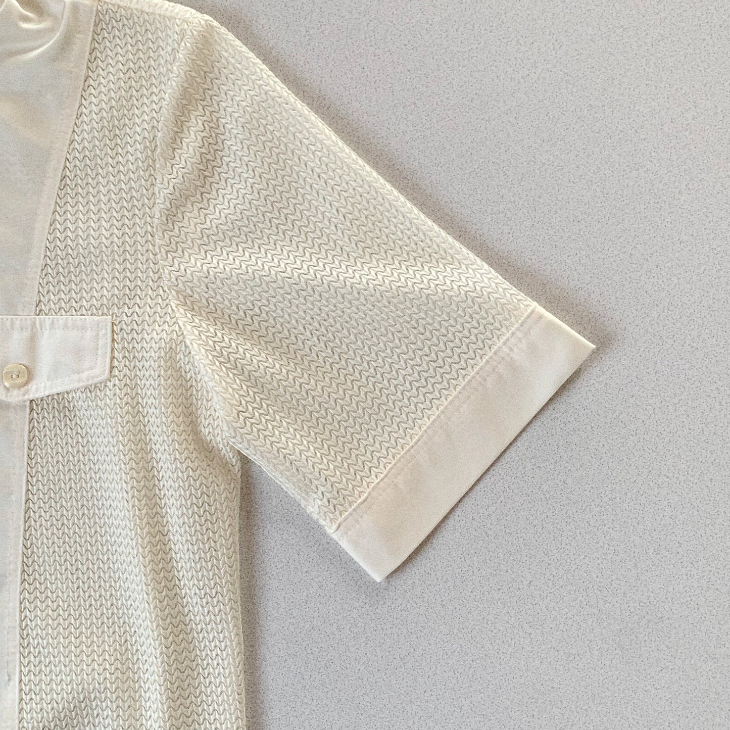 Ivory mesh satin shirt