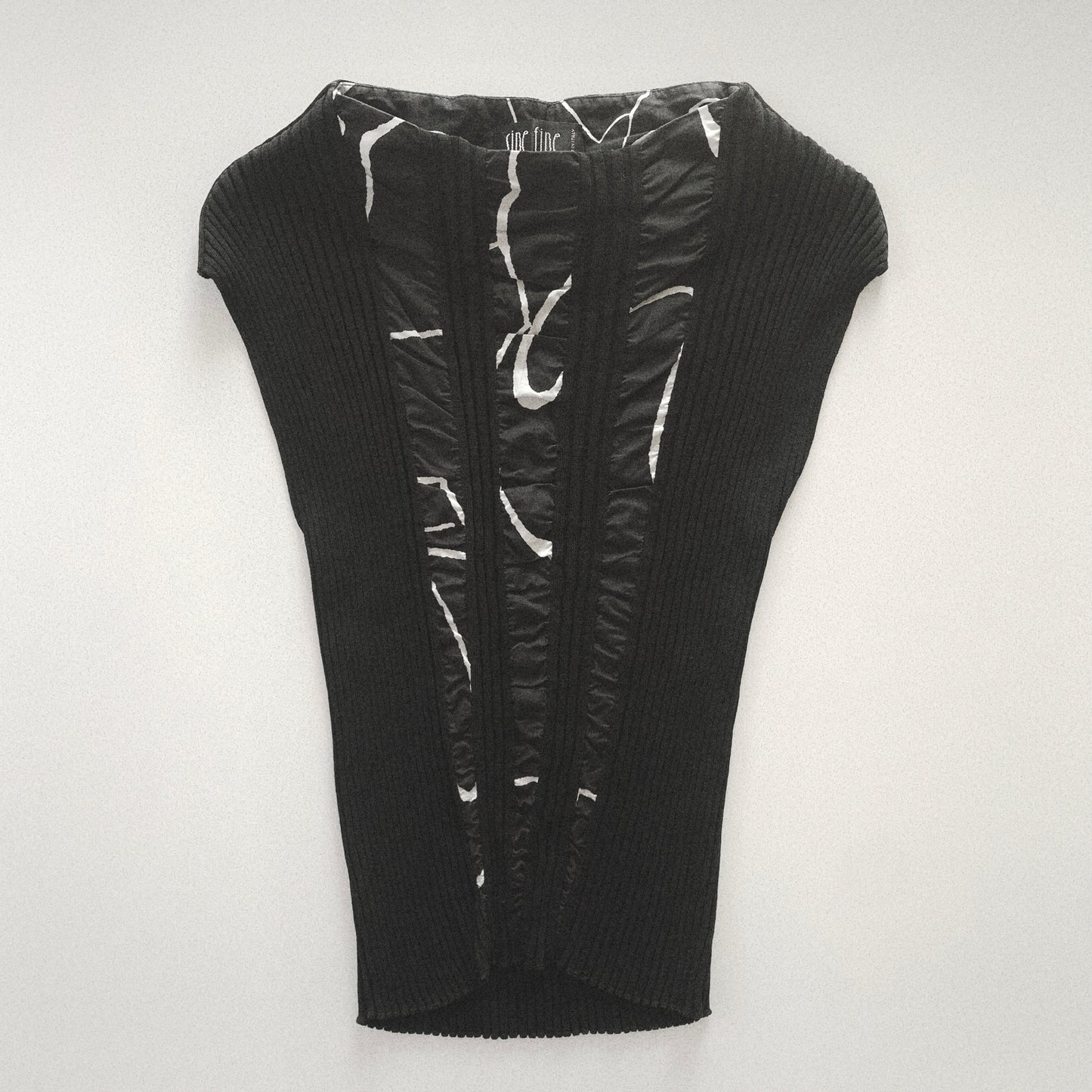 Italy rib print vest