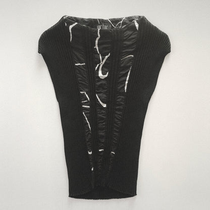Italy rib print vest
