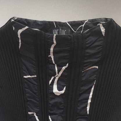 Italy rib print vest
