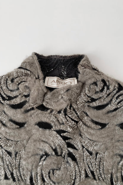 Italy black beige patterned vest